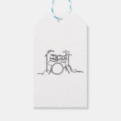 Drummer Music Design One-Line Drums Cadeaulabel (Voorkant)