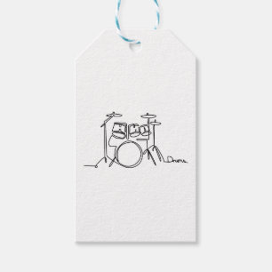 Drummer Music Design One-Line Drums Cadeaulabel