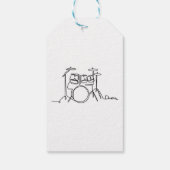 Drummer Music Design One-Line Drums Cadeaulabel (Achterkant)