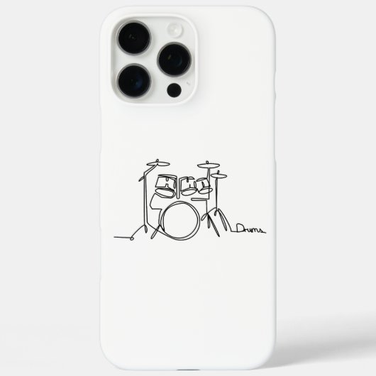 Drummer Music Design One-Line Drums Case-Mate iPhone Case (Achterkant)