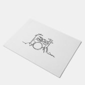 Drummer Music Design One-Line Drums Deurmat (Schuin)