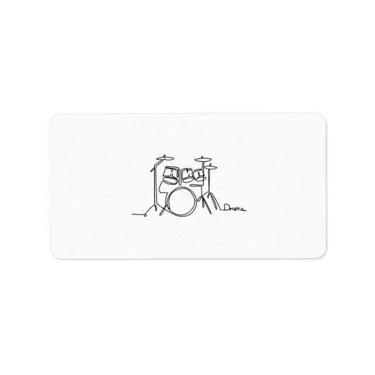 Drummer Music Design One-Line Drums Etiket (Voorkant)