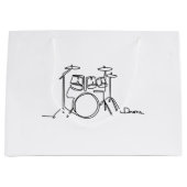 Drummer Music Design One-Line Drums Groot Cadeauzakje (Voorkant)