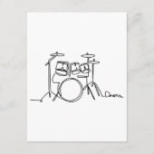 Drummer Music Design One-Line Drums Informatiekaartje (Achterkant)