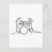 Drummer Music Design One-Line Drums Informatiekaartje (Voorkant)