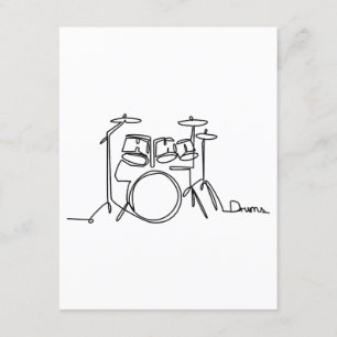 Drummer Music Design One-Line Drums Informatiekaartje
