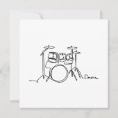 Drummer Music Design One-Line Drums Kaart (Voorkant)