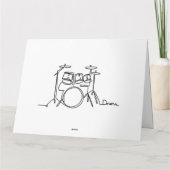 Drummer Music Design One-Line Drums Kaart (Achterkant)