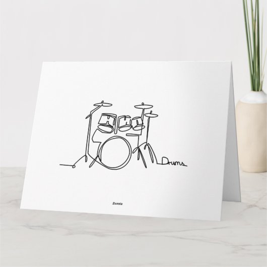 Drummer Music Design One-Line Drums Kaart (Achterkant)