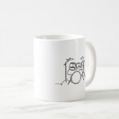 Drummer Music Design One-Line Drums Koffiemok (Voorkant rechts)