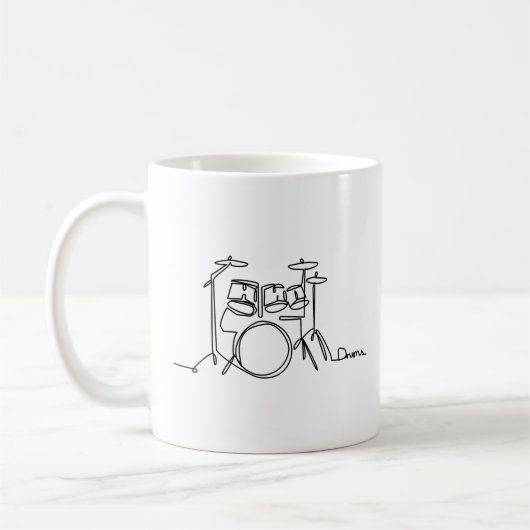 Drummer Music Design One-Line Drums Koffiemok (Links)
