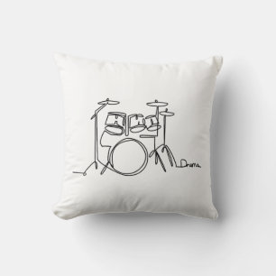 Drummer Music Design One-Line Drums Kussen