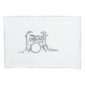 Drummer Music Design One-Line Drums Kussensloop (Voorkant)