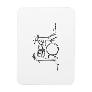 Drummer Music Design One-Line Drums Magneet