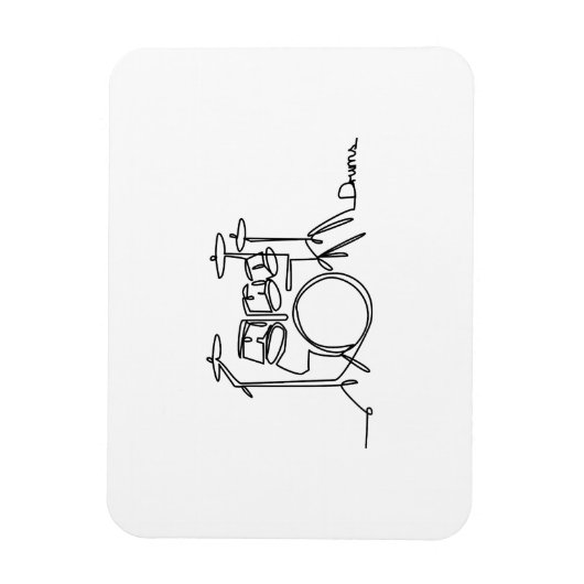 Drummer Music Design One-Line Drums Magneet (Verticaal)
