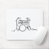 Drummer Music Design One-Line Drums Muismat (Met muis)
