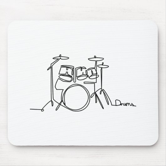 Drummer Music Design One-Line Drums Muismat (Voorkant)