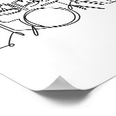 Drummer Music Design One-Line Drums Poster (Hoek)