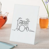 Drummer Music Design One-Line Drums Reclamebord Met Voetstuk (Insitu)