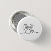 Drummer Music Design One-Line Drums Ronde Button 3,2 Cm (Voorkant /achterkant)