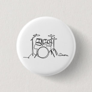 Drummer Music Design One-Line Drums Ronde Button 3,2 Cm
