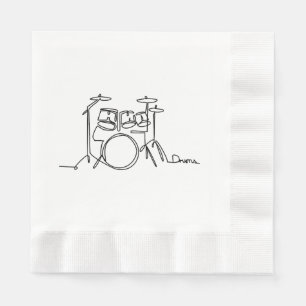 Drummer Music Design One-Line Drums Servet