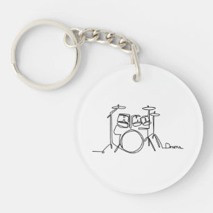 Drummer Music Design One-Line Drums Sleutelhanger
