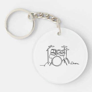 Drummer Music Design One-Line Drums Sleutelhanger