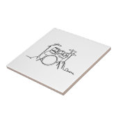 Drummer Music Design One-Line Drums Tegeltje (Zijkant)