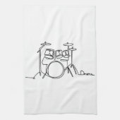 Drummer Music Design One-Line Drums Theedoek (Verticaal)