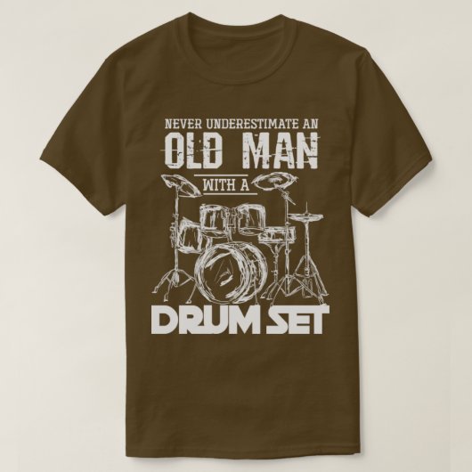 Drummer Musical Instrument Retirement Drums T-shirt (Design voorkant)