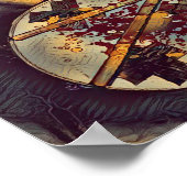 Drummer Musician Bloody Drum Kit Rock N Roll Print (Hoek)