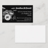 Drummer Musician Drum Kit Music Teacher Drumming Visitekaartje (Voorkant / Achterkant)