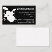 Drummer Musician Drum Kit Music Teacher Drumming Visitekaartje (Voorkant / Achterkant)