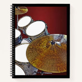 Drummer Musician Drum Kit Rock & Roll Drumming Notitieboek (Voorkant)