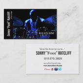 Drummer Musician for Music Visitekaartje (Voorkant / Achterkant)