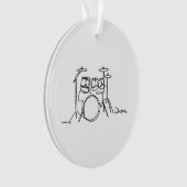 Drummer Muziekinrichting Eén-Line Drums Ornament (voorkant)