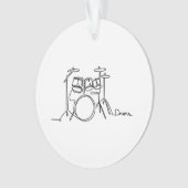 Drummer Muziekinrichting Eén-Line Drums Ornament (voorkant)
