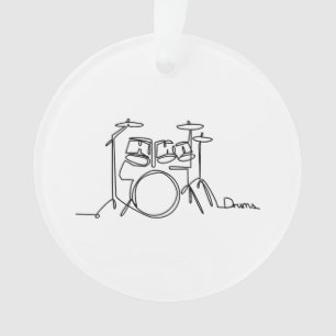 Drummer Muziekinrichting Eén-Line Drums Ornament
