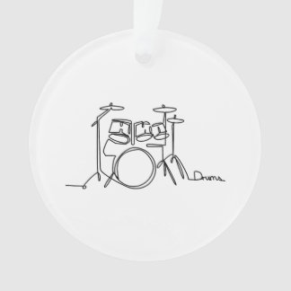 Drummer Muziekinrichting Eén-Line Drums Ornament