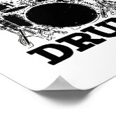 Drummer | Muziekinstrument Drums Gift Poster (Hoek)