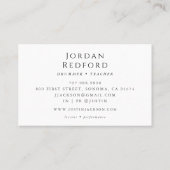 Drummer Muzikant Muziekleraar Visitekaartje (Achterkant)