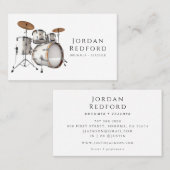 Drummer Muzikant Muziekleraar Visitekaartje (Voorkant / Achterkant)