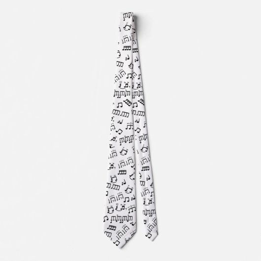 Drummer Necktie Musician Novelty Drumming Notes Stropdas (Voorkant)