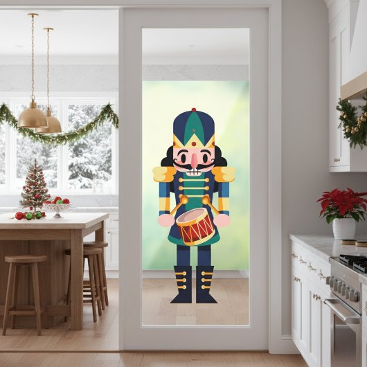 Drummer Notenkraker Window Cling Raamsticker