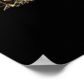 Drummer Notes Retro Drummer Musician Drumsticks Poster (Hoek)