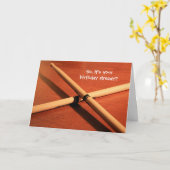 Drummer op Time Birthday Kaart (Gele Bloem)