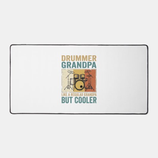 Drummer Opa Als een Gewone Opa Maar Cooler Bureaumat (Voorkant)