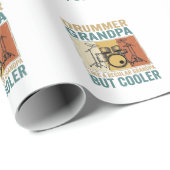 Drummer Opa Als een Gewone Opa Maar Cooler  Cadeaupapier (Rol Hoek)