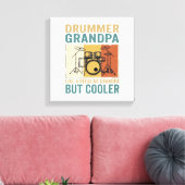 Drummer Opa Als een gewone opa maar cooler Canvas Afdruk (Insitu (Woonkamer))